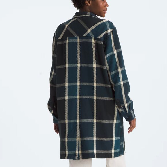 NWT New The North Face Women's Valley Twill Utility Coat Plaid Large L Light - Picture 2 of 6
